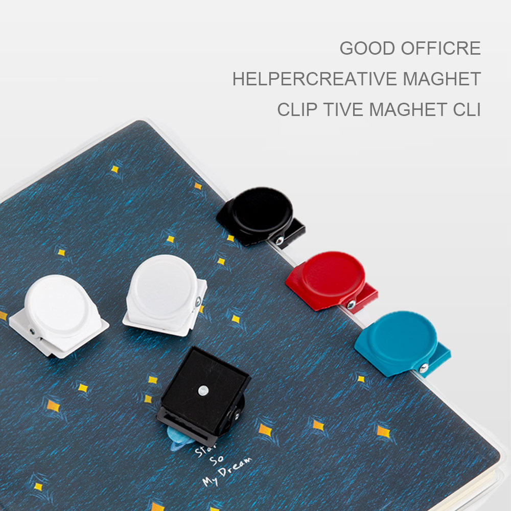Office decorate colorful memo pad storage blackboard metal clips with magnetic