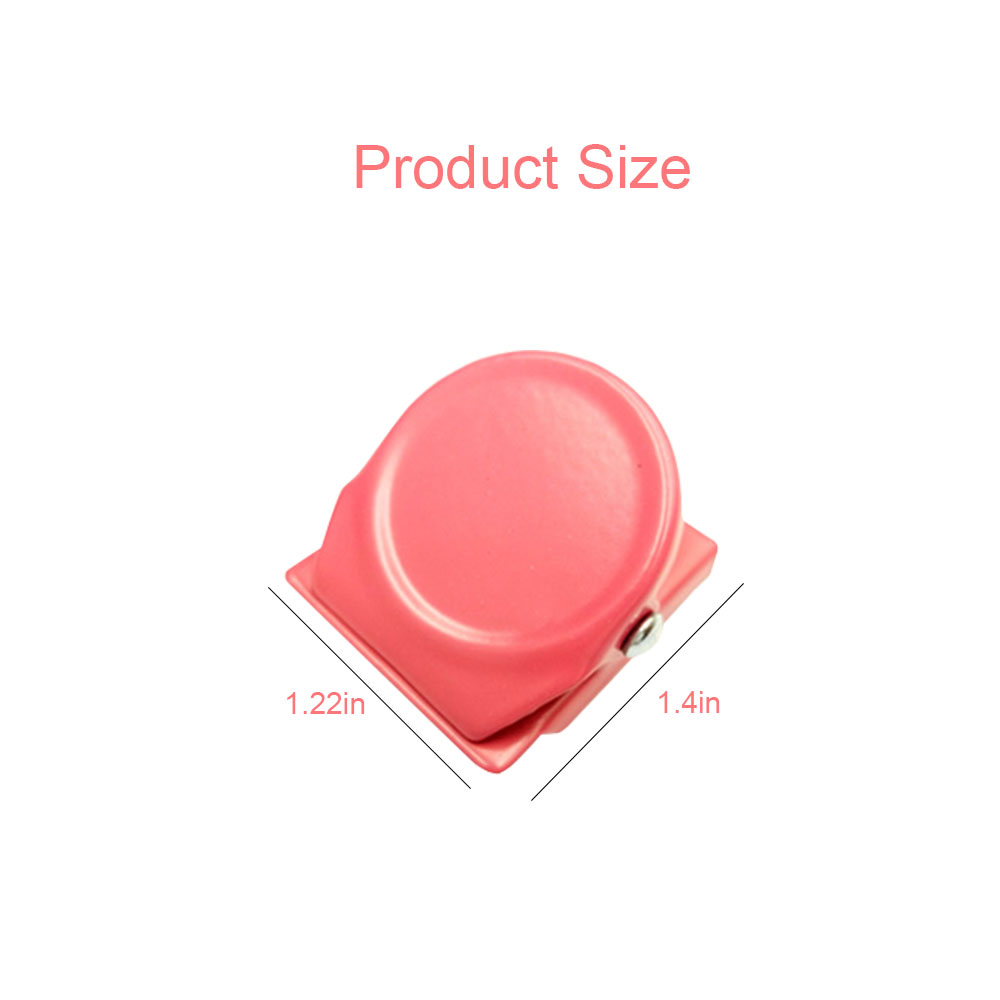 Decorate school office whiteboard 8pcs round metal pink magnet clip