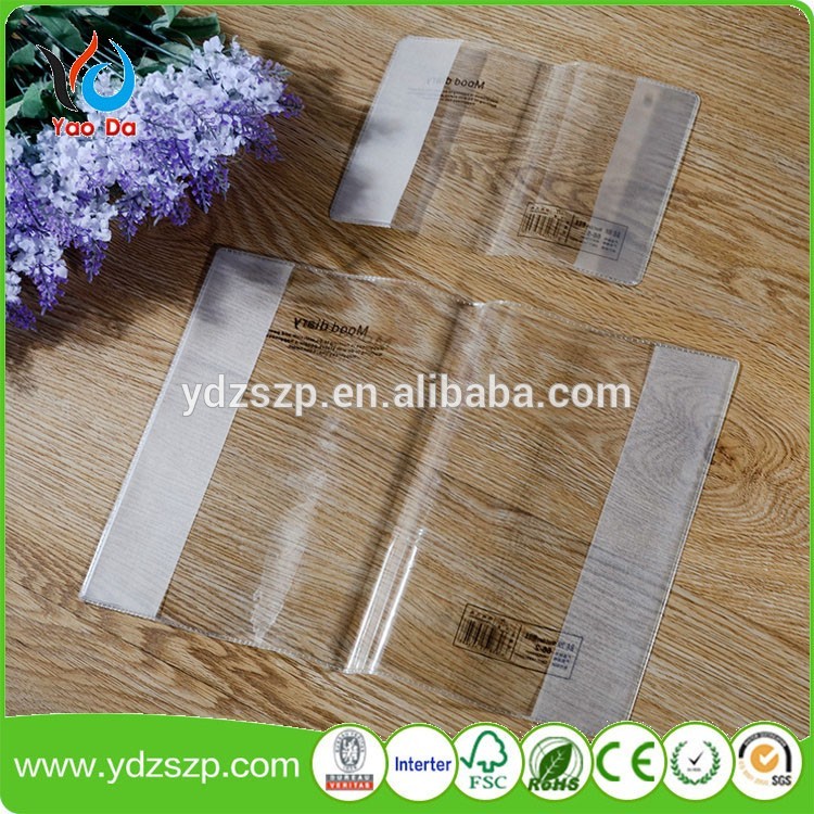 Clear PP plastic sheet for book cover stationary folder A4 pvc book cover customize logo for students