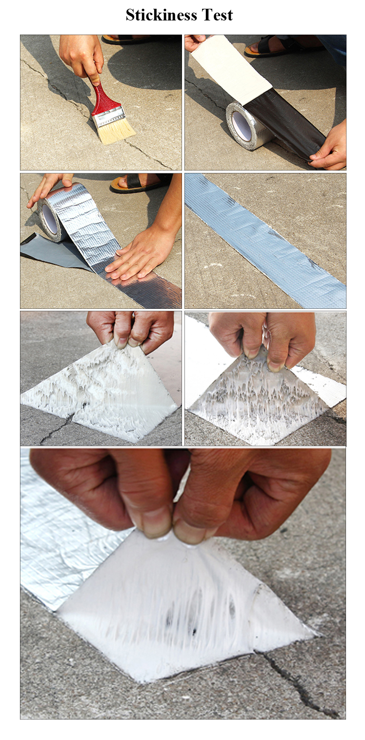 Mileqi aluminum foil waterproof reinforced butyl rubber sealant tape
