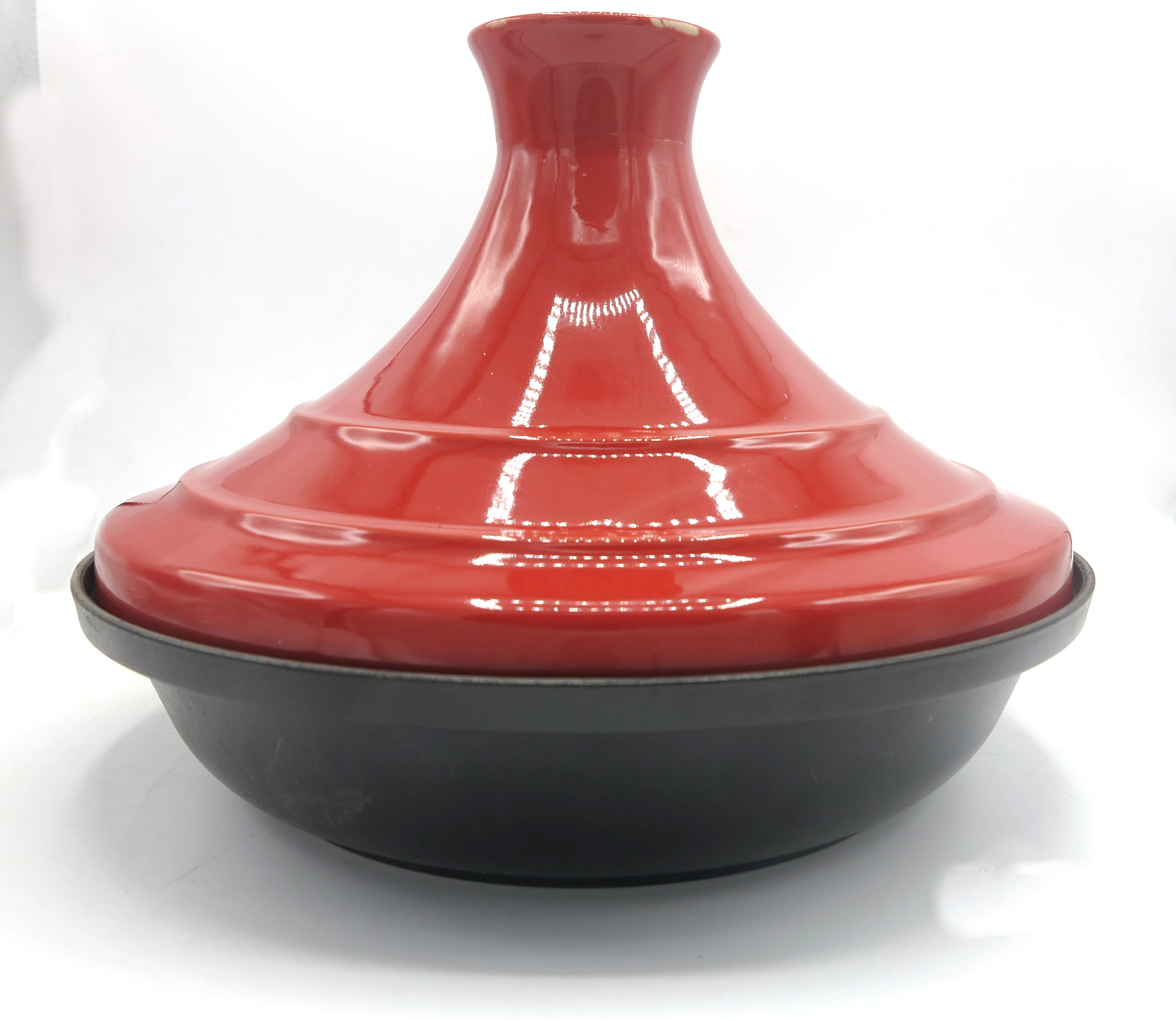 Red color Moroccan Tagine Enameled Cast Iron Tagine Pot