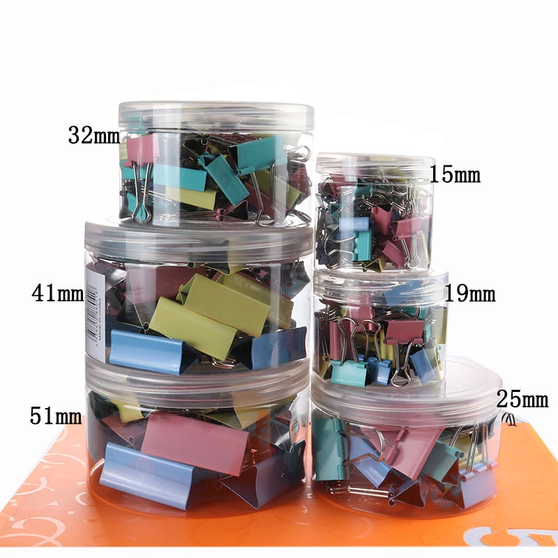 Hot selling binder clips 51mm colorful metal butterfly shape tail clips for office supplies