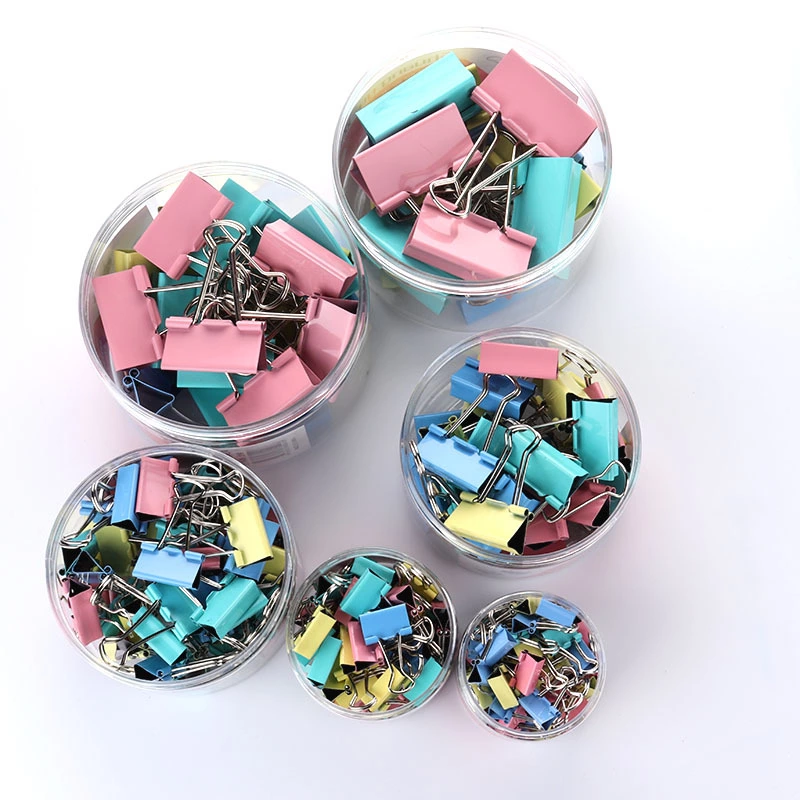Best-selling 41mm memo clips metal binder clips colorful stationery binder supplies