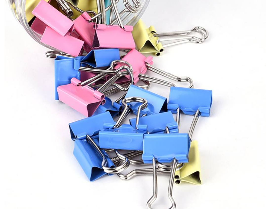 1.25-inch Metal Colorful Notes Letter Paper Clip Office Supplies Binding Securing Clip