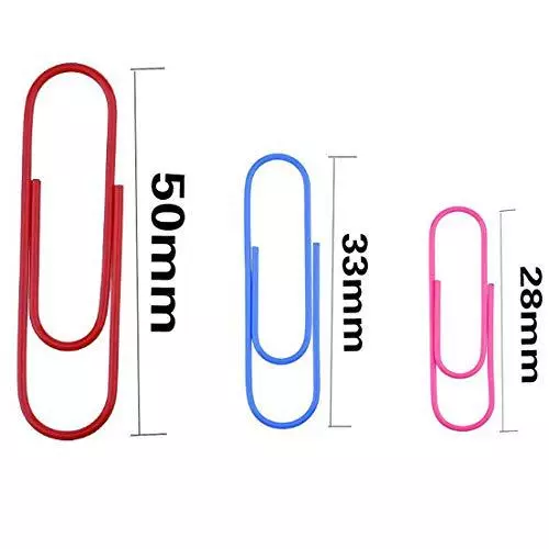 Hot selling 100mm paper clips nickel plating colorful for binder supplies