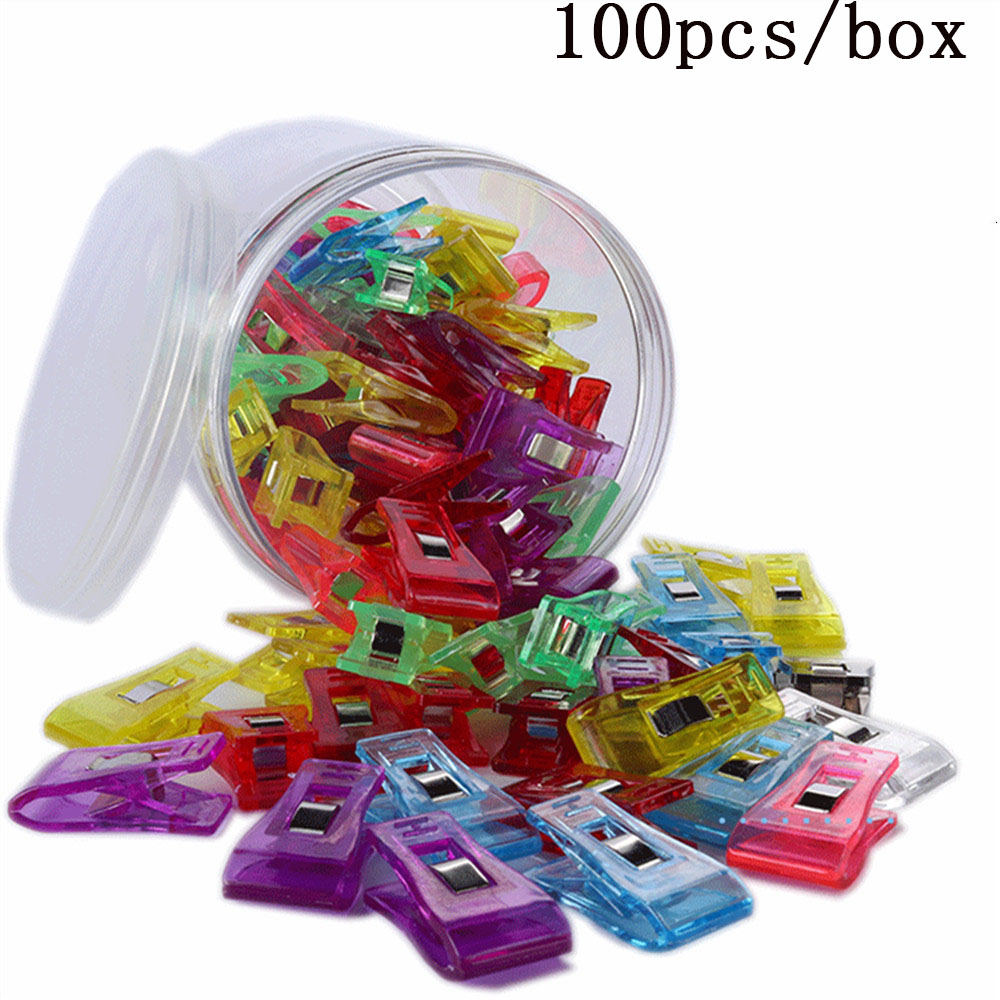 Hot selling 50pcs strong memo clips colorful plastic patchwork sewing clips