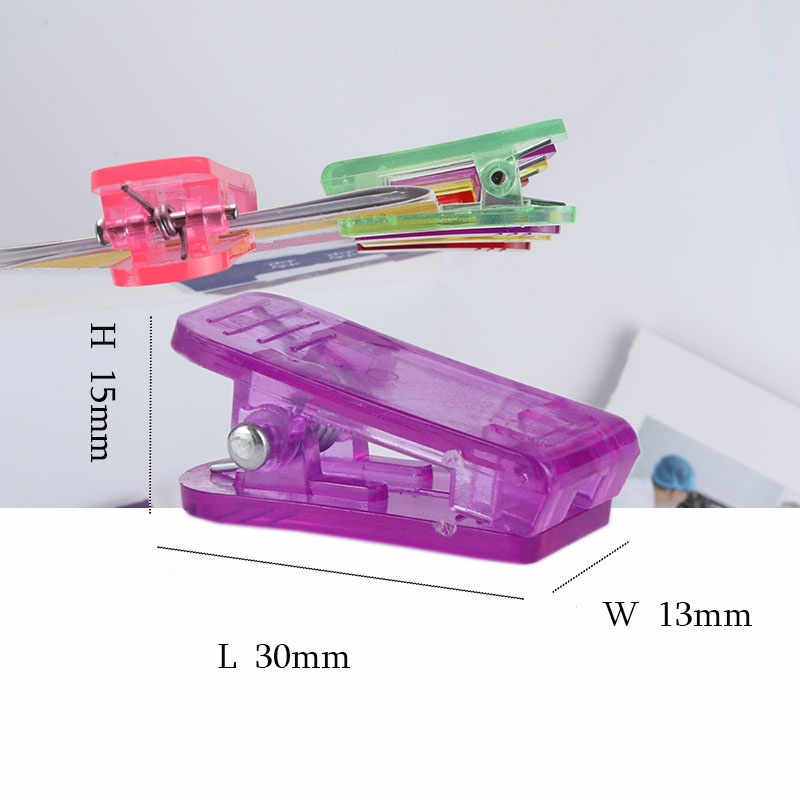 Hot selling 27mm sewing clip 25pcs plastic color positioning clips for binder supplies