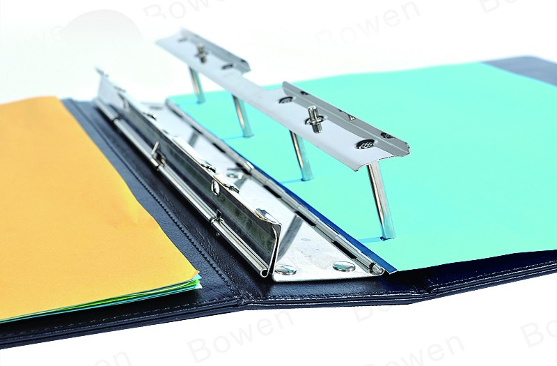 pu leather 4 post binder file folder / 4 pin binder clip / A4 binder file folder with calculator