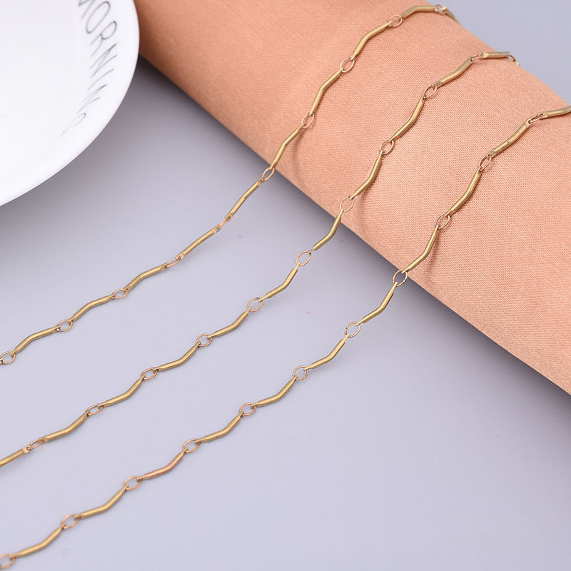 korea fashion gold plated link chain necklace