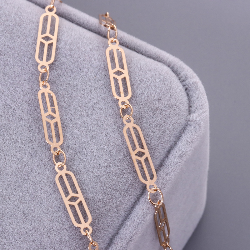Jewelry diamond brass chain necklace