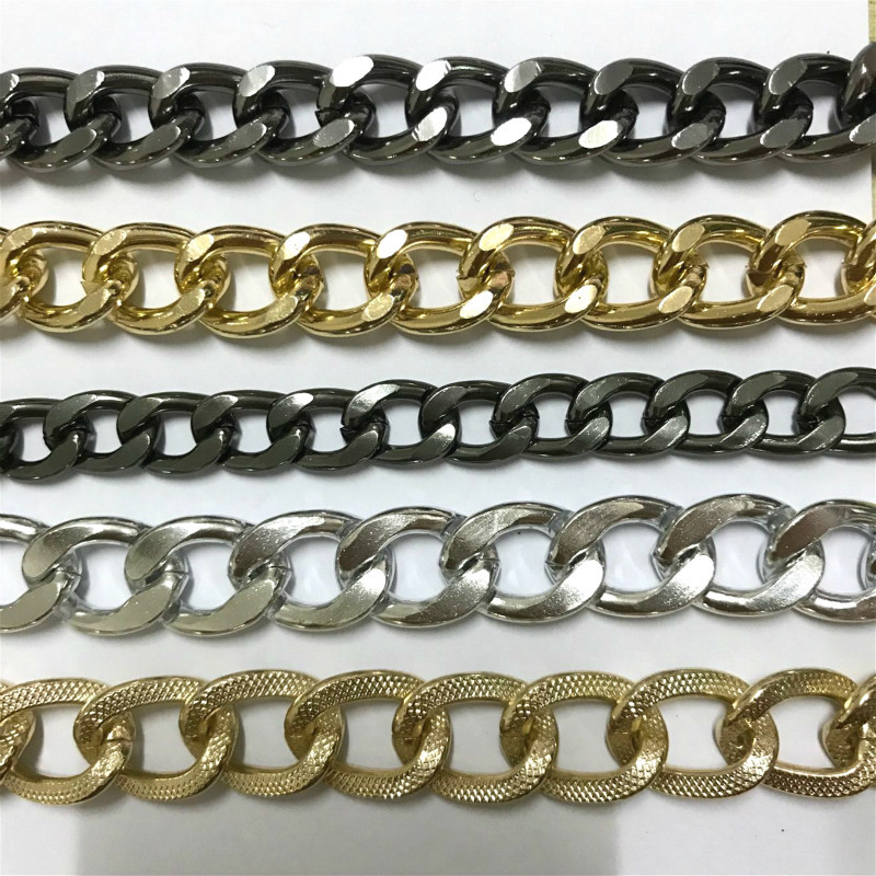 100 m / bar flat o word chain 2 * 3mm 3 * 4mm flattened cross chain diy jewelry accessories