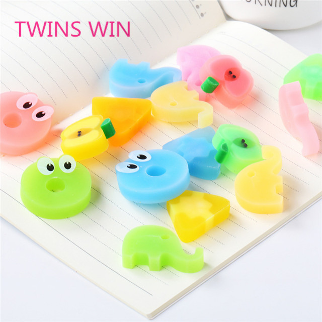 china cheap price wholesale school stationery 2019 new colorful animal elephant shaped colored rubber erasers for children 438