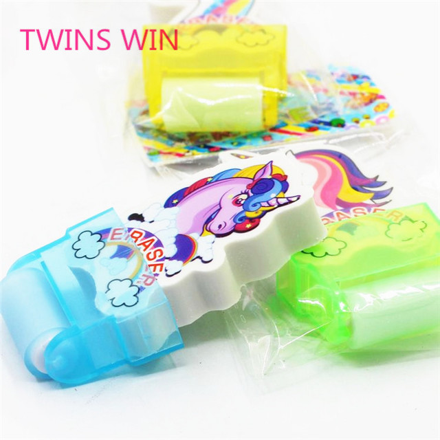 China Market Promotional items Wholesale Cheap New novelty ECO Friendly rubber unicorn stationery mini erasers for kids 427
