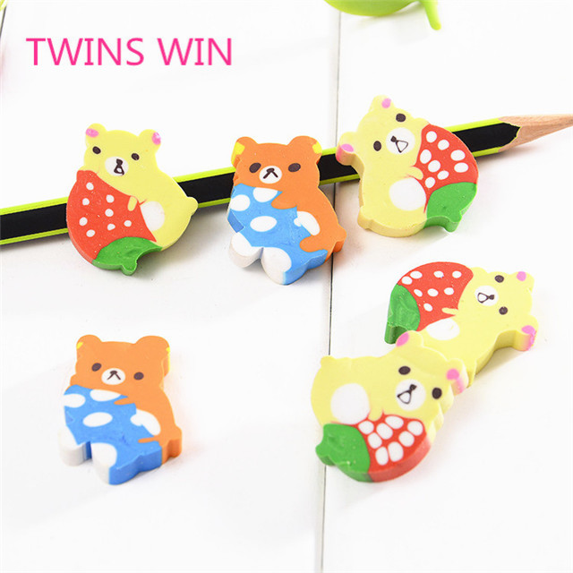 Australia Best Selling back to school stationery 2019 promotional high quality cartoon rubber animal erasers for children 423