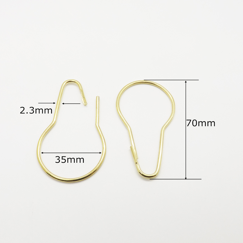 YIWANG Wholesale Cheap Price Gold Plated Curtain Hardware Accessories Hooks