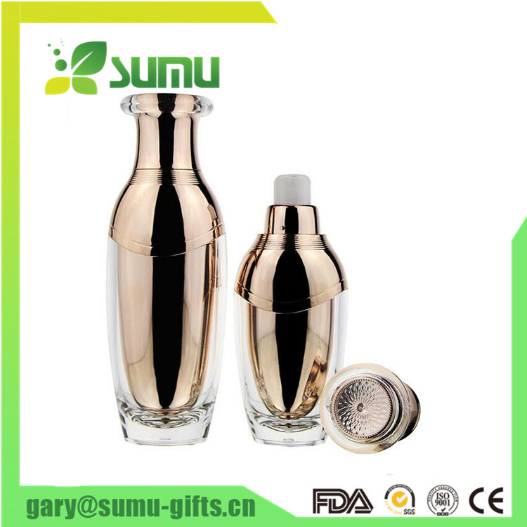 Top Quality Luxury Cosmetic Container Acrylic Lotion Bottles And Cream Jars Set