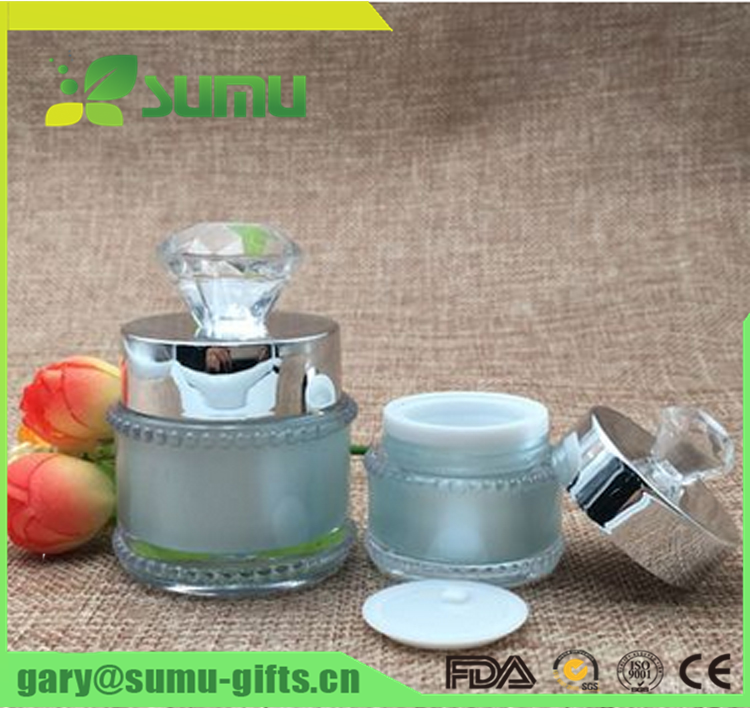 5g Hot Sale Diamond Shape Elegant  Acrylic Cosmetic Jars,Empty Cream Jar