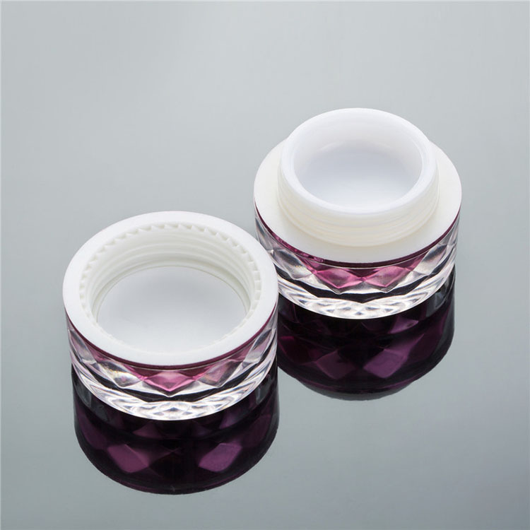 Mini 15g empty Acrylic crystal quartet jar high quality cosmetic Jar