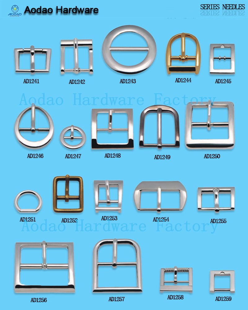 Hot selling new style different size zinc alloy square pin buckle for man belt