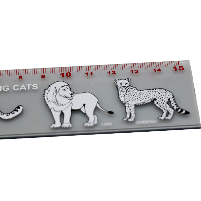 Custom Plastic Short Hard 15CM Ruler School Students Promotional Measuring Ruler Printing LOGO Drawing Straight Ruler