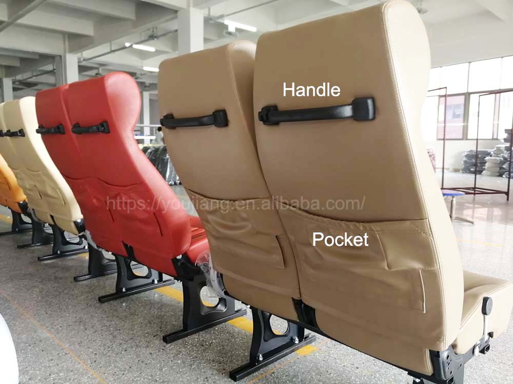 Luxury reclining leather van seat with shock absorber