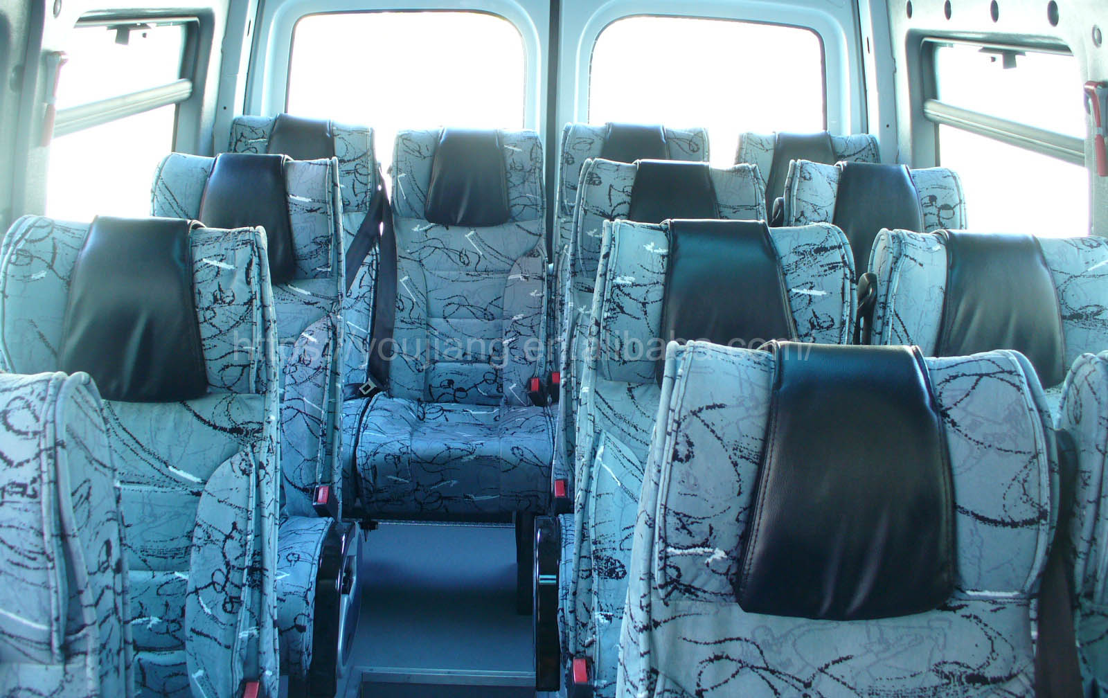 Fabric passenger seat for 14 seat mini bus