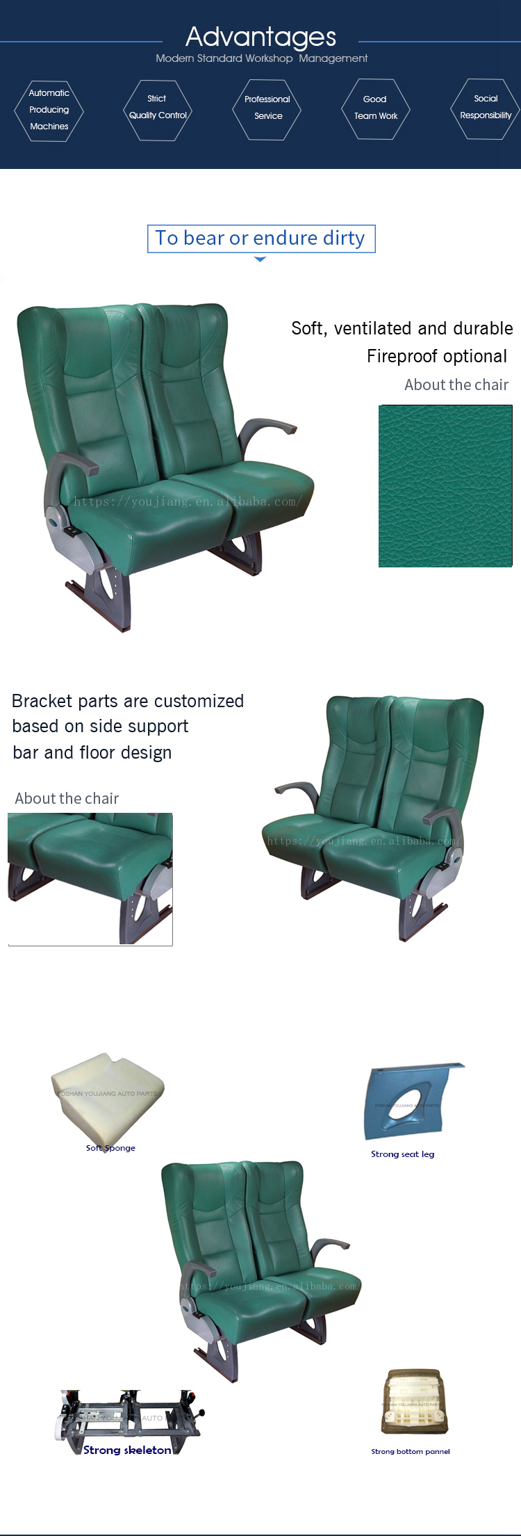 rotating adjustable coach bus seat,leather shock absorbing bus seat for sale
