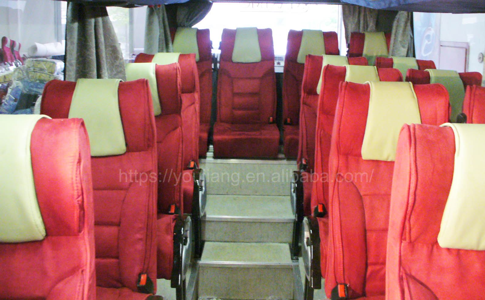 Fabric upholstery seat for mini bus