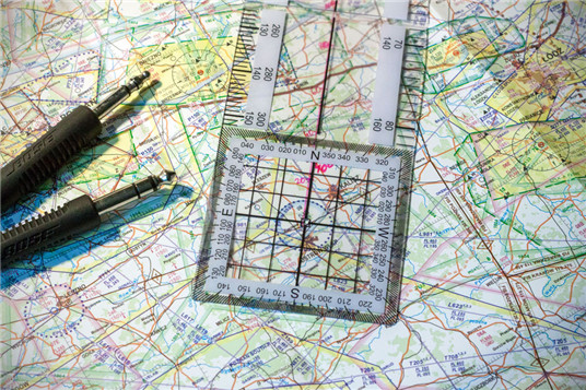 Plastic Folding Navigation plotter Pocket size Foldable Pilot Student Ruler