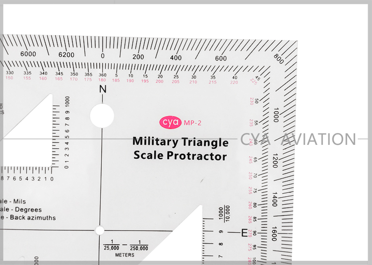 Amazon hot sale Military Square Protractor with triangle scale holes for outdoor hiking map marking