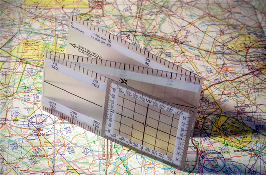 CYA strong plastic pilot student ruler nautical miles folding ruler for pilots map marking navigation plotter