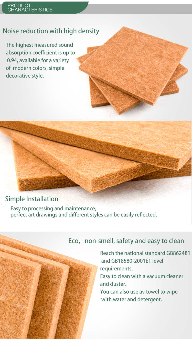 TianGe Factory Accommodation Fireproof Polyester Acoustic Panel