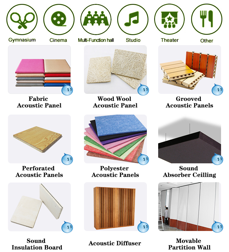 Tianjie Acoustic panels Factory Cheap soundproofing acoustic wall material acoustic panel