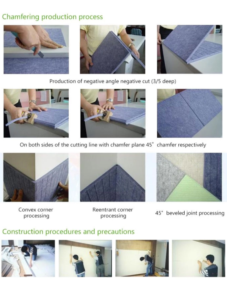 Tianjie Acoustic panels Factory Insulation board acoustic panel recyclable polyester acoustic sound absorber