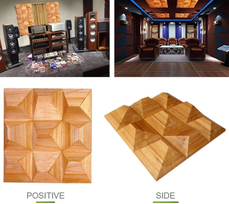 Tianjie Acoustic panels Factory 2d hot sale wooden acoustic diffuser