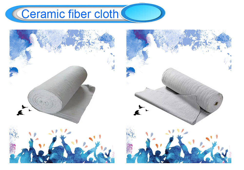 High temperature resistance 1260 celsiusthermal insulation ceramic fiber fireproof cloth material for industrial furnace