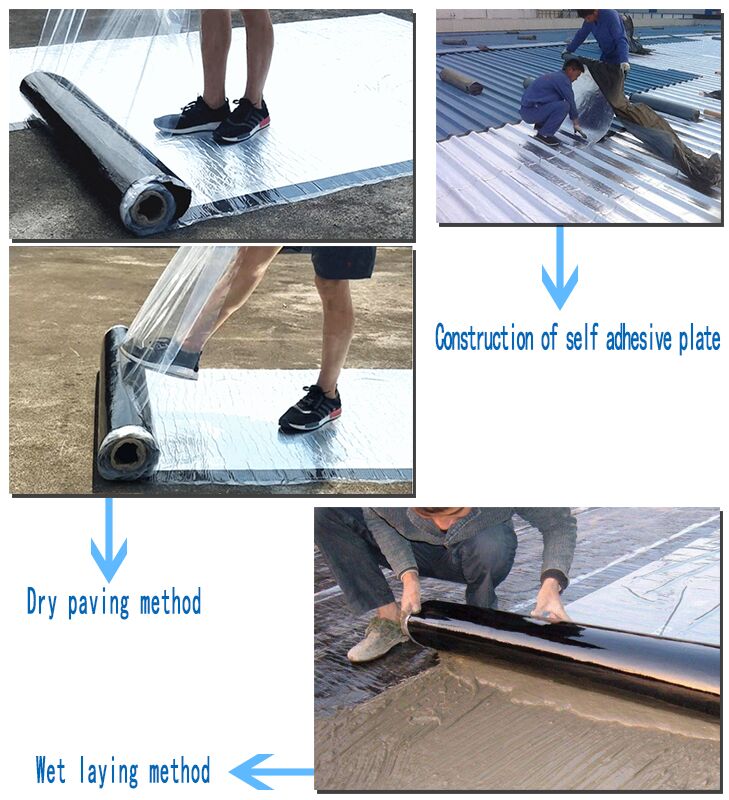 Cheap asphalt roof color steel self-adhesive waterproofing membrane