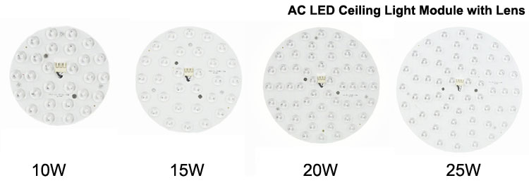 CE Rohs Certification Emitting 3 Color Temperature  LED AC Ceiling Light Module driverless with Cover