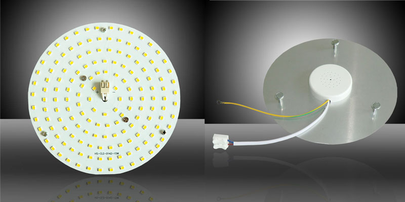 HOSLIGHT C2 15W LED Ceiling Modules Lights 2835 SMD PCB Board Lamps with Magnet AC Linear IC Driver Direct  220V