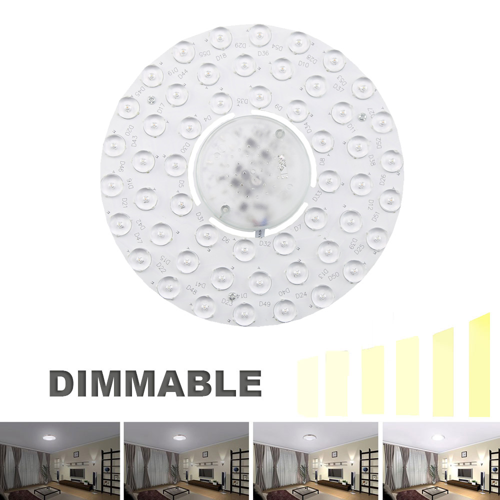 HOSLIGHT C4 16W Dimmable and Adjustable CCT LED Ceiling  Modules Lights with Remote 2835 SMD PCB Board Lamps