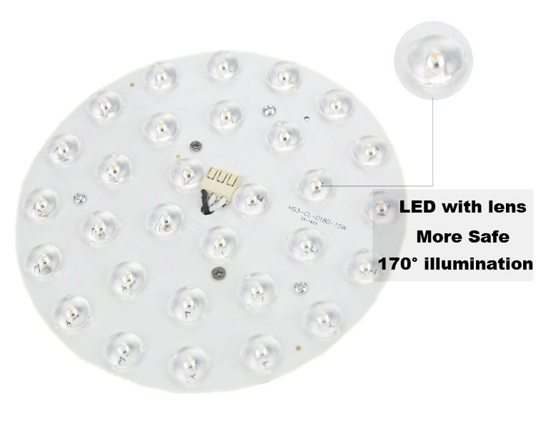 New Design Lens AC LED Module Round Ceiling Light Module with 3 CCT Indoor Lighting