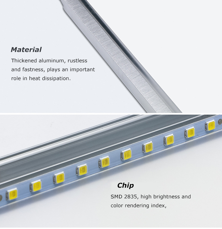 surface mounted ultra-thin led recessed office ceiling panel light