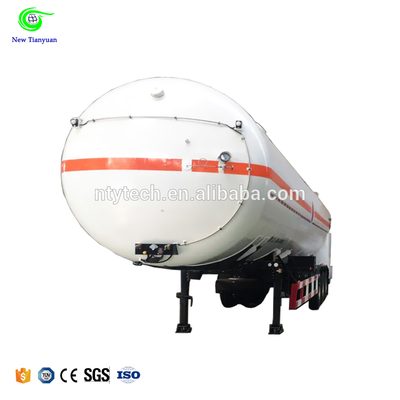 Mobile skid LNG storage tank semitrailer for filling station with up to 150CBM capacity