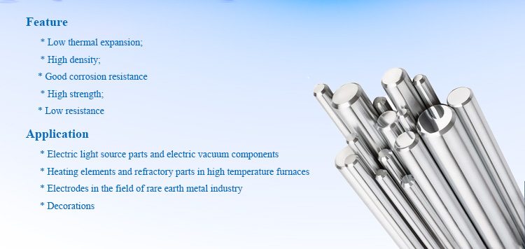 ASTM B 777 99.95% Wolfram Tungsten Rod for Sale
