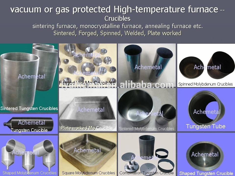 high temperature furnace tungsten crucible