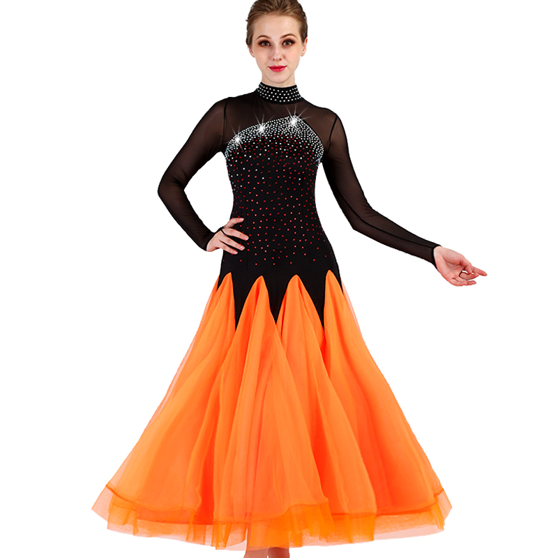 DB19049  High Quality Custom Size Women Competition Standard Ballroom Dance Dresses