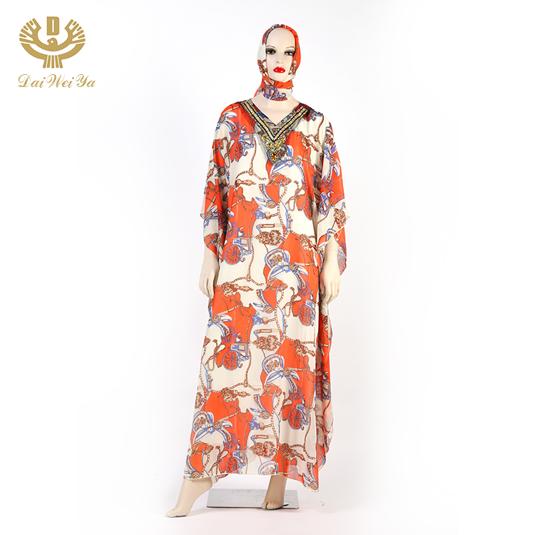 wholesale fashion custom muslim women kaftan maxi dress