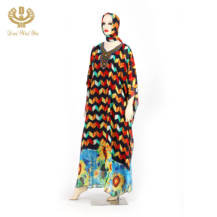 New High Quality Arabic Muslim Kaftan Dress For Woman