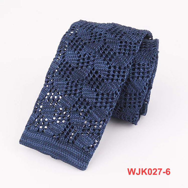 Luxury Quality Fashion Solid Knitted Jacquard Burgundy Neck Ties