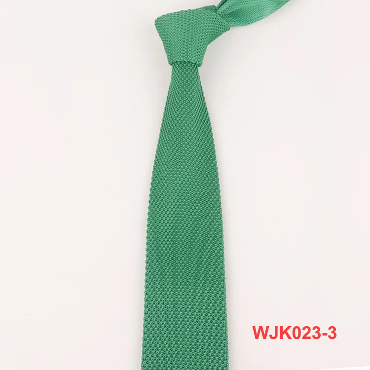 Fashion Necktie Polyester Knitted Slim Neck Ties Skinny Solid Tie